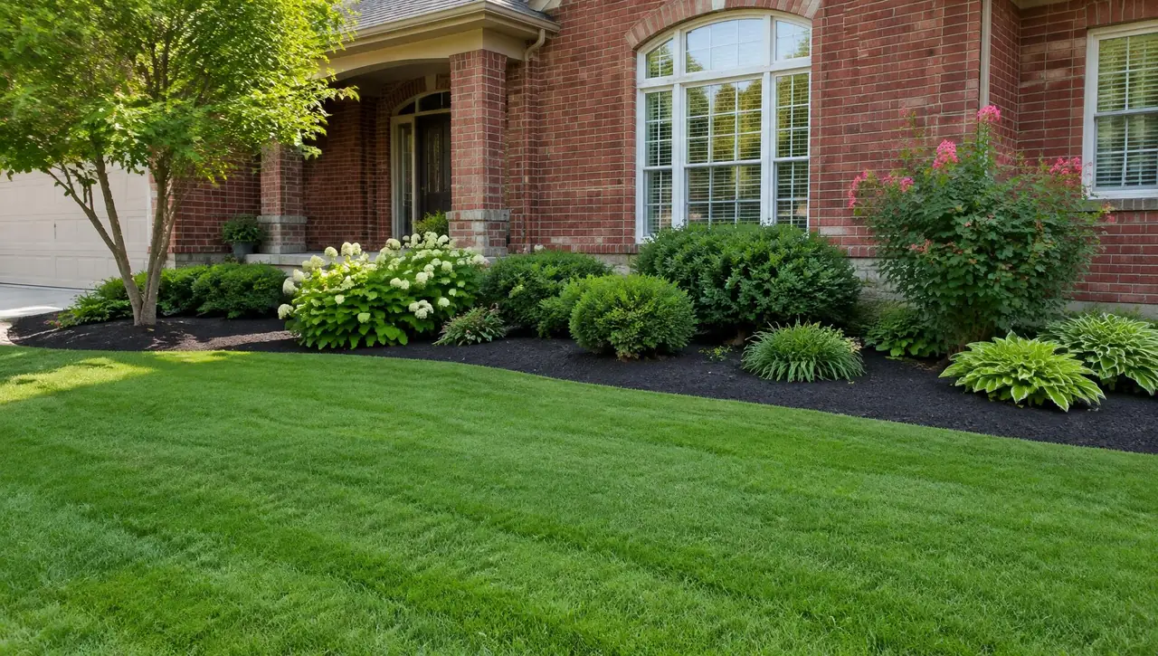 Landscaping contractor website on a phone