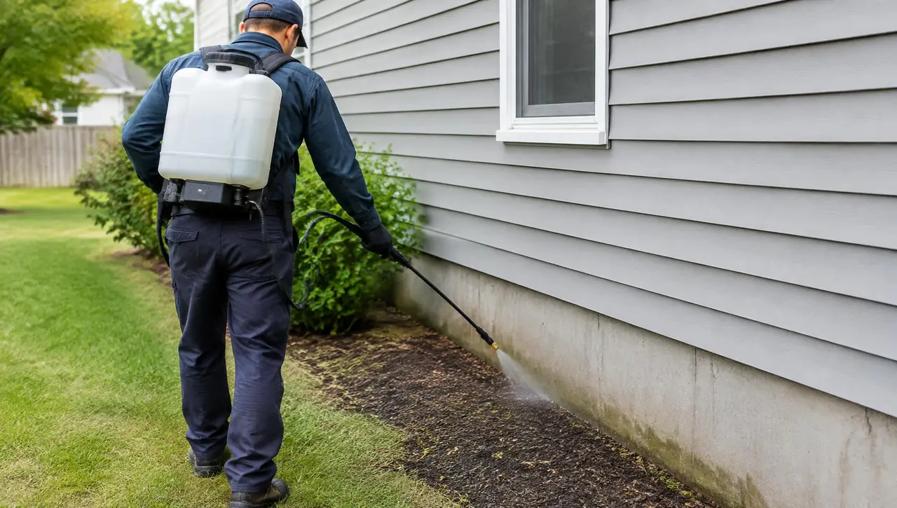 Pest Control contractor website on a phone