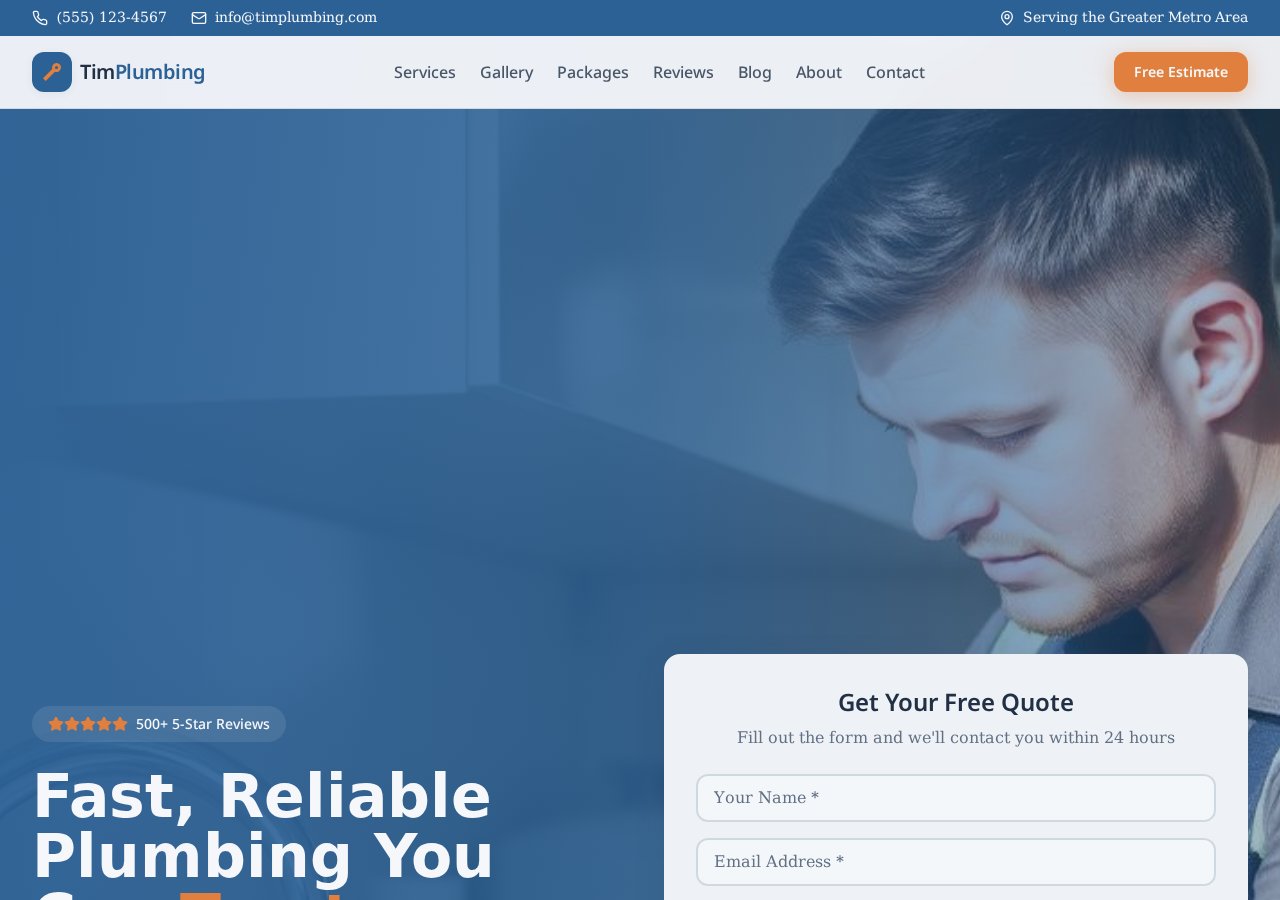 Example V3SU Plumbing & HVAC contractor website