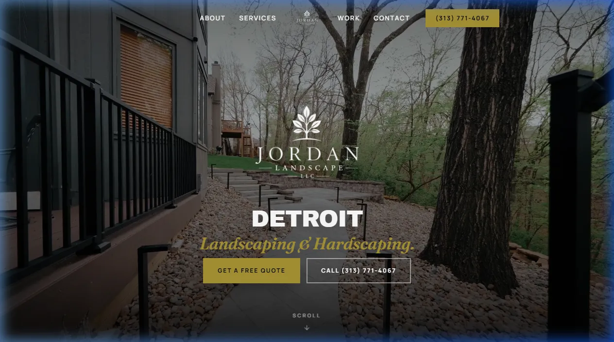 Example V3SU landscaping contractor website